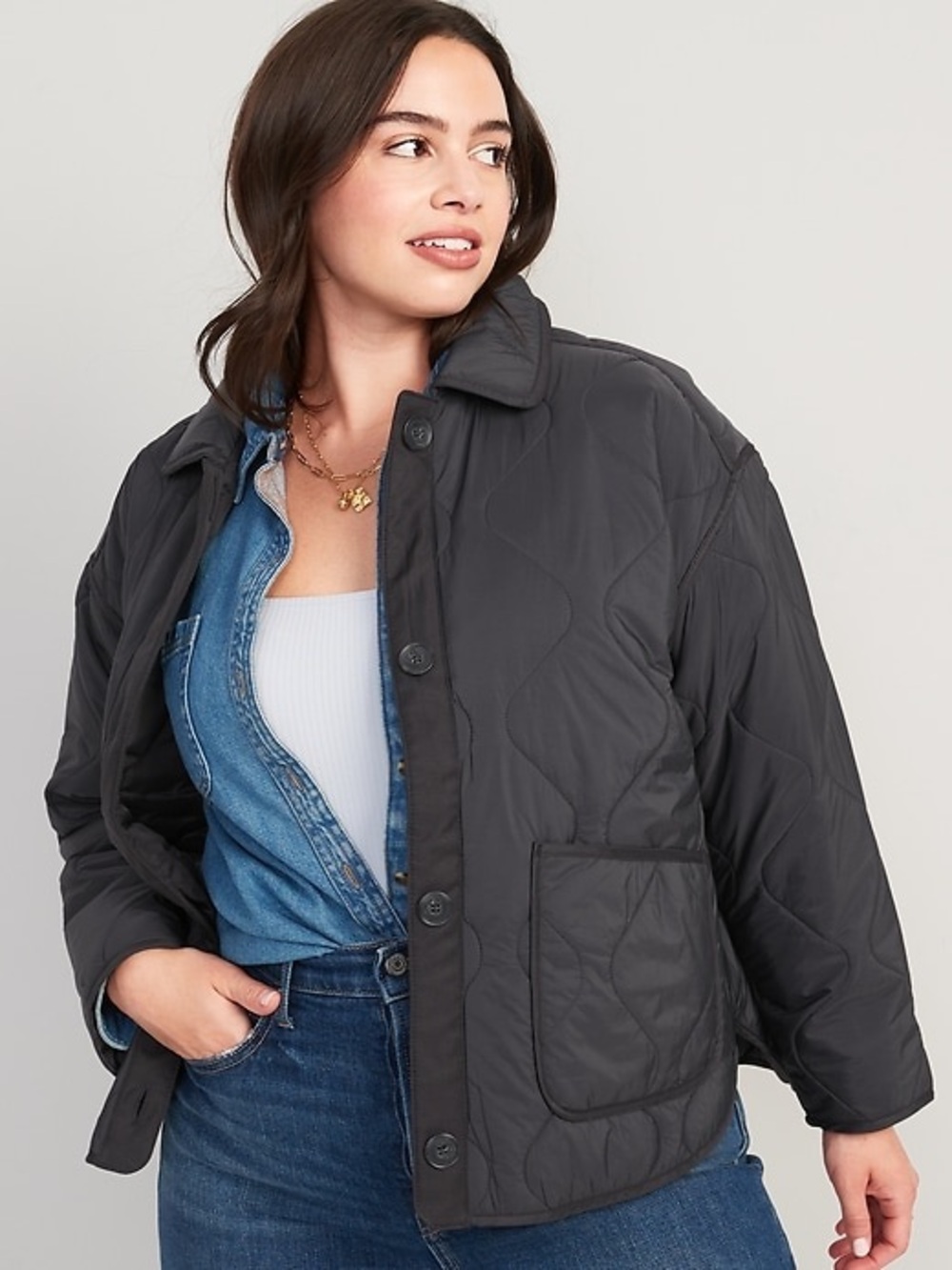 Old Navy Quilted Puffer Jacket - #
